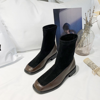 Modern női csizma vastag sarkú - két modell barna és fekete