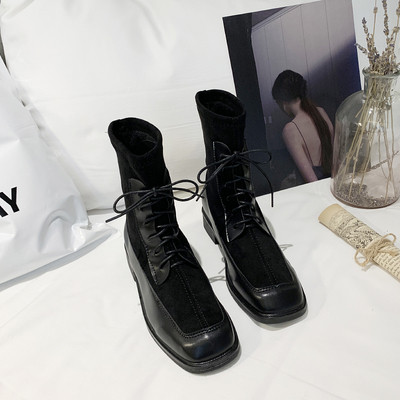 Modern női csizma vastag sarkú - két modell barna és fekete