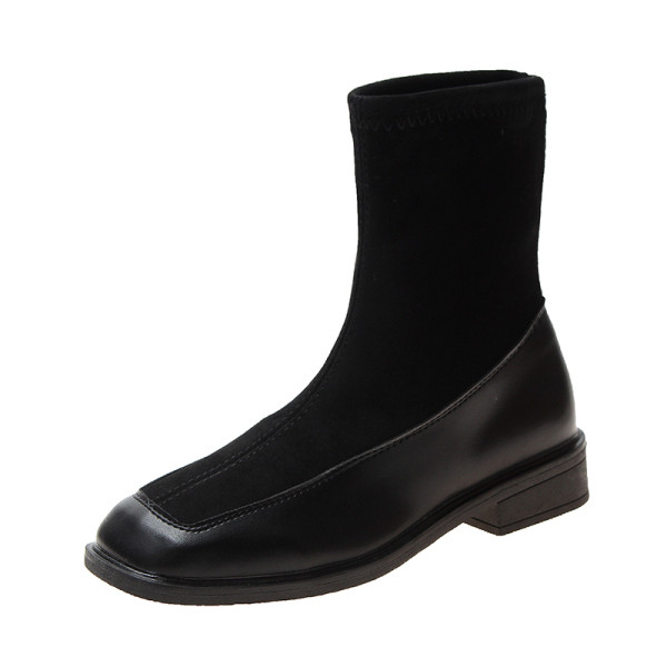 Modern női csizma vastag sarkú - két modell barna és fekete