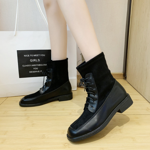 Modern női csizma vastag sarkú - két modell barna és fekete