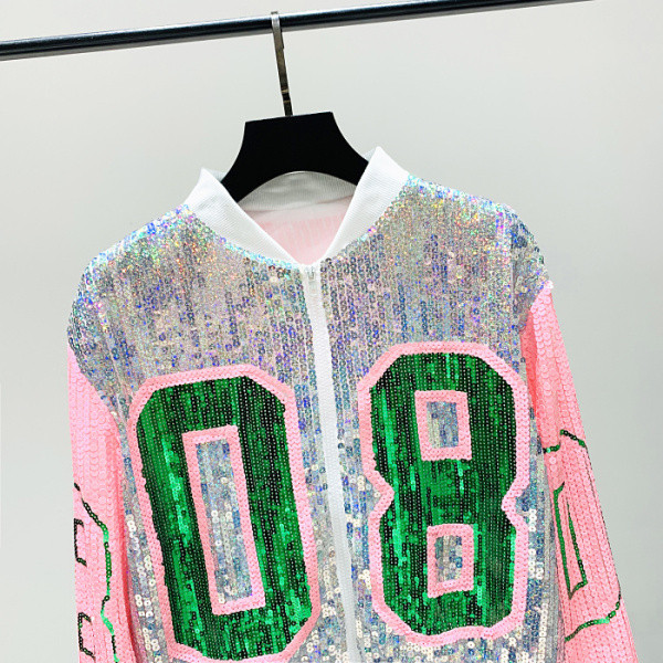 Új modellű női pulóver flitterekkel, ezüst színben