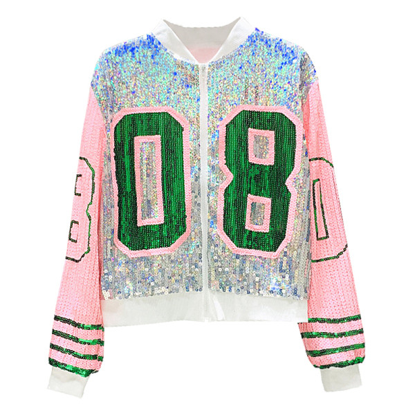 Új modellű női pulóver flitterekkel, ezüst színben