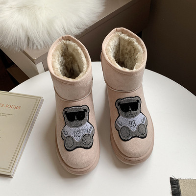 Νέο μοντέλο γυναικείες μπότες με κέντημα με μαλακή επένδυση σε τρία χρώματα