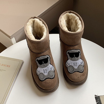 Νέο μοντέλο γυναικείες μπότες με κέντημα με μαλακή επένδυση σε τρία χρώματα