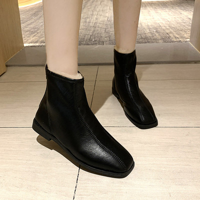 Alkalmi női csizma cipzárral és puha béléssel barna és fekete színben