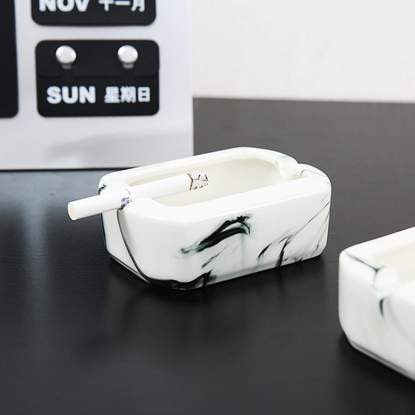 Kerámia cigaretta hamutartó téglalap alakú - márvány modell