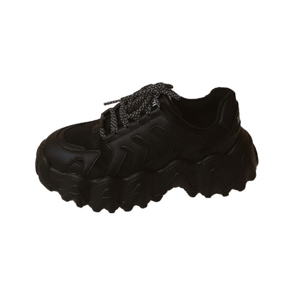 Női alkalmi sportcipő lapos talppal bézs és fekete színben