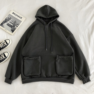 Napi női pulóver három színben, zsebekkel és kapucnival