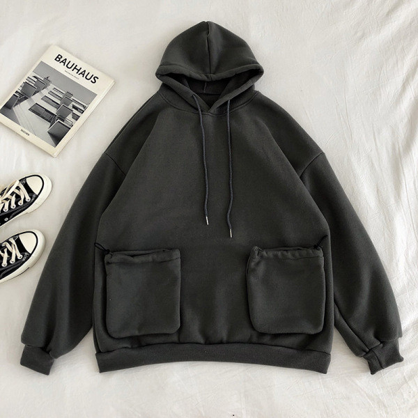 Napi női pulóver három színben, zsebekkel és kapucnival