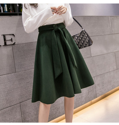 Μοντέρνο γυναικείο φόρεμα σε τέσσερα χρώματα με υψηλή μέση