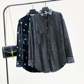 Új modell női ing klasszikus gallérral és gombokkal, két színben