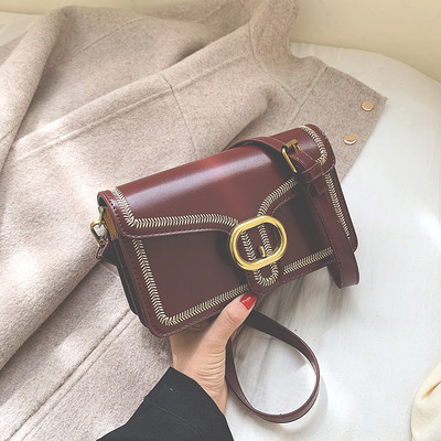 Öko bőrből készült női táska fém rögzítéssel, négy színben