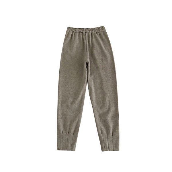 Női alkalmi nadrág két színben gumírozott derékkal és zsebekkel