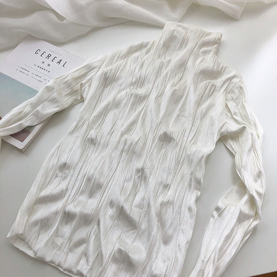 Modern női bársony blúz, hosszú ujjal több színben