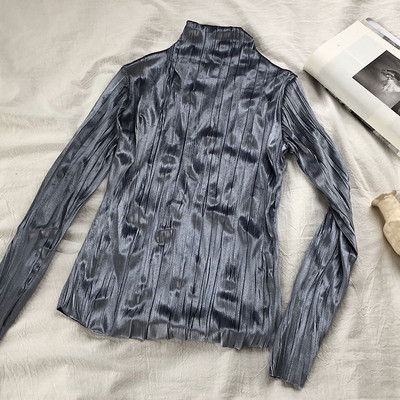 Modern női bársony blúz, hosszú ujjal több színben