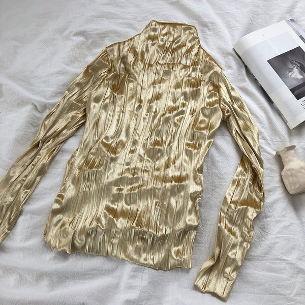 Modern női bársony blúz, hosszú ujjal több színben