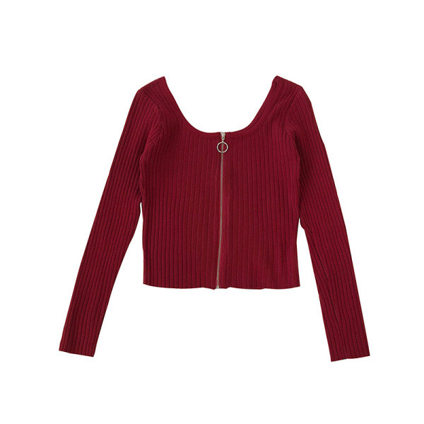 Καθημερινή γυναικεία μπλούζα με φερμουάρ και μακρύ μανίκι σε τρία χρώματα