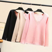 Alkalmi női blúz őszre és télre, rózsaszín, bézs és fekete színben