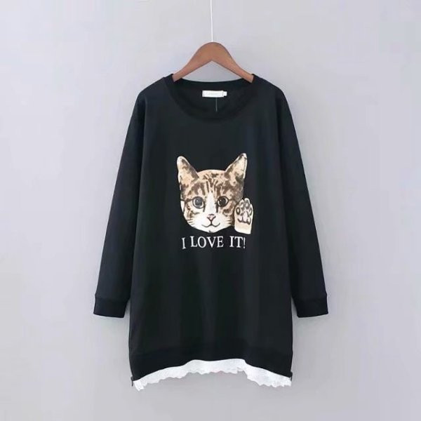 Μοντέρνα γυναικεία μπλούζα με μακρύ μανίκι με μαύρο και γκρι  χρώμα 