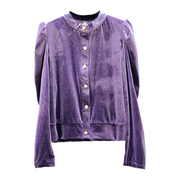 Νέο μοντέλο  γυναικείο πουκάμισο με χαμηλού περιλαίμιου σε μοβ, πράσινο και μαύρο χρώμα