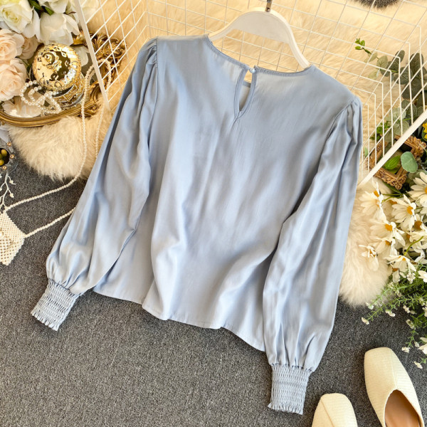 Modern női ing hímzéssel és hosszú ujjú több színben