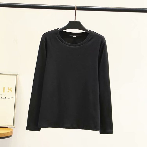 Női alkalmi blúz hosszú ujjal és O-nyakú szürke, rózsaszín és fekete színben