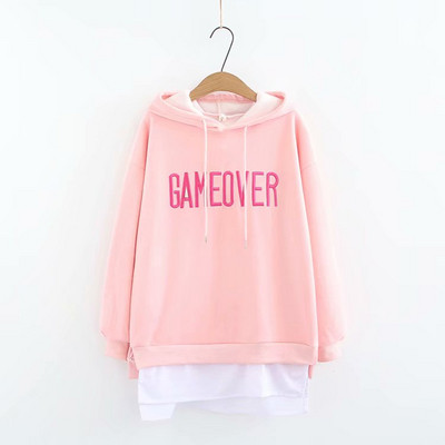 Μοντέρνα γυναικεία μπλούζα με μαύρο και ροζ  χρώμα με γράμματα