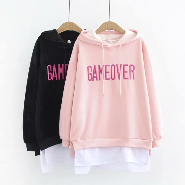 Μοντέρνα γυναικεία μπλούζα με μαύρο και ροζ  χρώμα με γράμματα