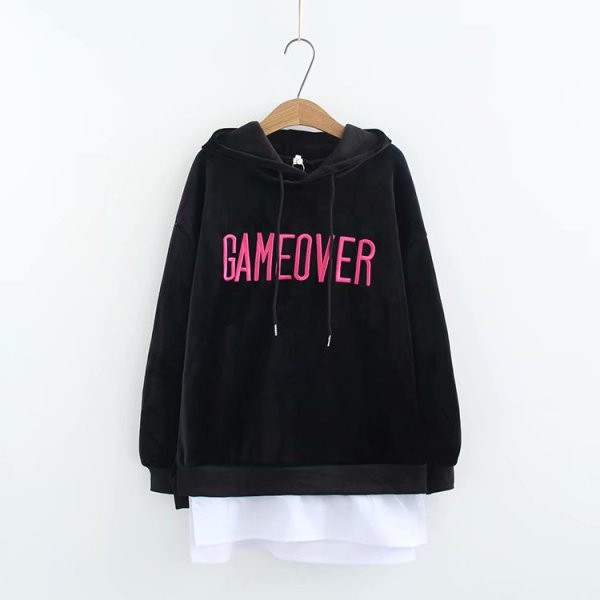 Μοντέρνα γυναικεία μπλούζα με μαύρο και ροζ  χρώμα με γράμματα