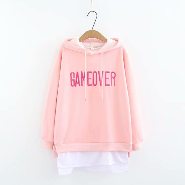 Μοντέρνα γυναικεία μπλούζα με μαύρο και ροζ  χρώμα με γράμματα