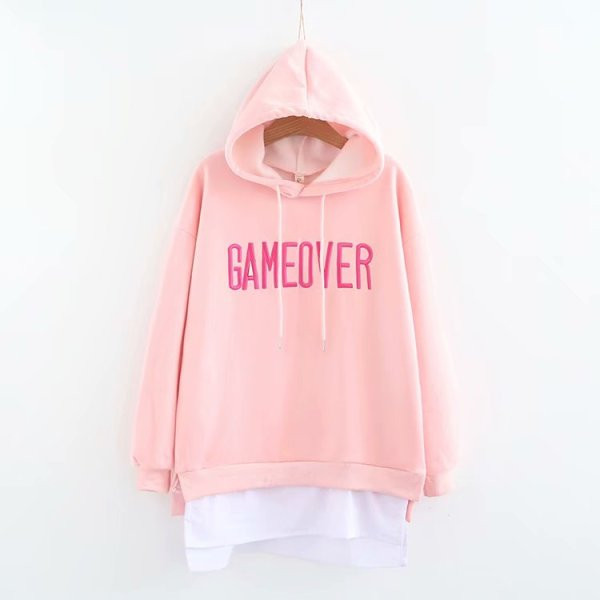 Μοντέρνα γυναικεία μπλούζα με μαύρο και ροζ  χρώμα με γράμματα