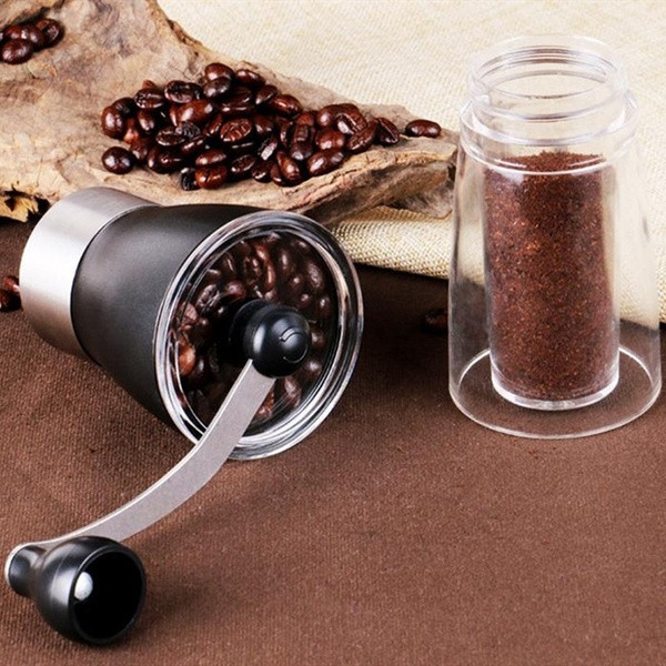 Удобна мелница за кафе с ръчно задвижване, устойчива на износване, подходяща при пътуване