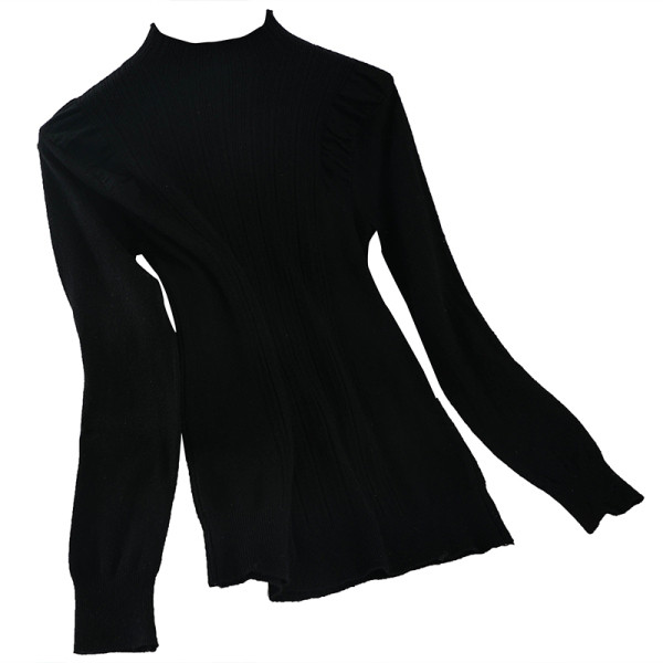 Καθημερινό γυναικείο πουλόβερ σε διάφορα χρώματα με ημι-υψηλό γιακά