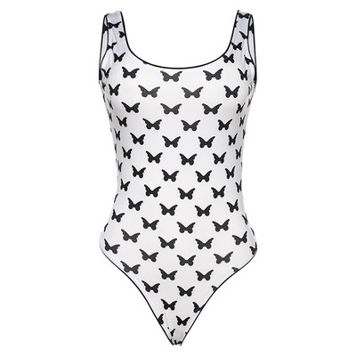 Új női testmodell fehér mintával és pántokkal