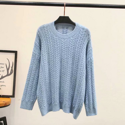 Alkalmi női kötött pulóver széles modell, hosszú ujjú öt színben