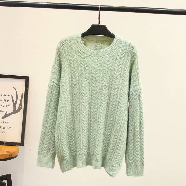 Alkalmi női kötött pulóver széles modell, hosszú ujjú öt színben