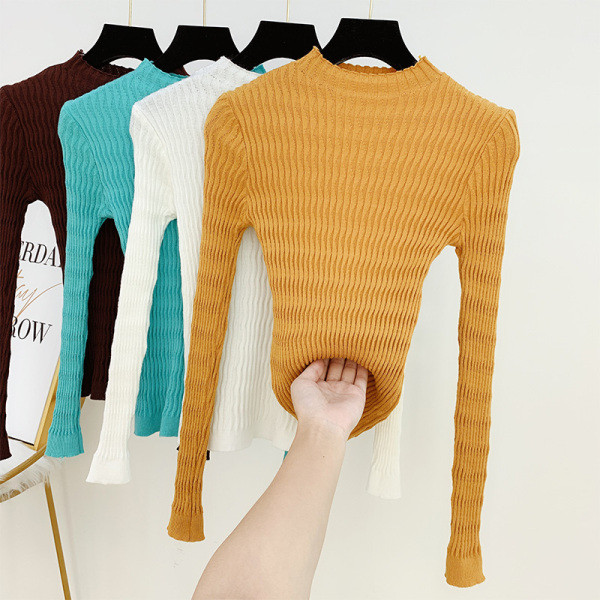 Női kötött pulóver pólógallérral