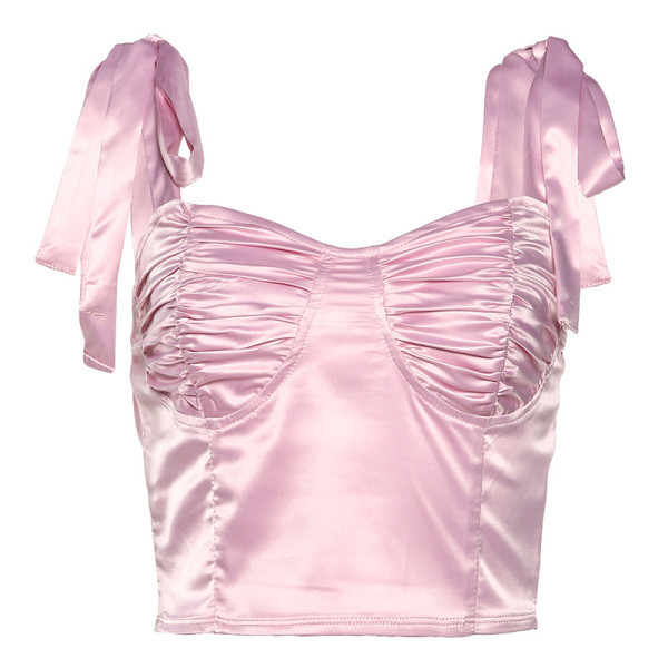 Modern női felső vékony pántokkal Karcsú modell fekete, piros és rózsaszín színekben