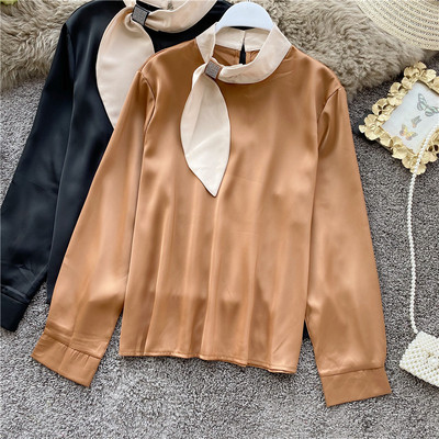 Modern női ing kövekkel és hímzéssel, különböző színekben