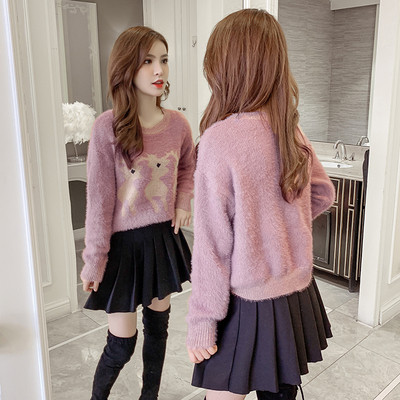 Alkalmi női pulóver négy színben, ovális nyakkivágással és hosszú ujjakkal