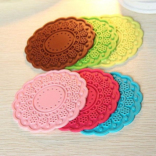 Σετ από δέκα τεμάχια βάση  σιλικόνης για πατητήρια σε μορφή λουλούδι