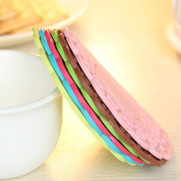 Σετ από δέκα τεμάχια βάση  σιλικόνης για πατητήρια σε μορφή λουλούδι