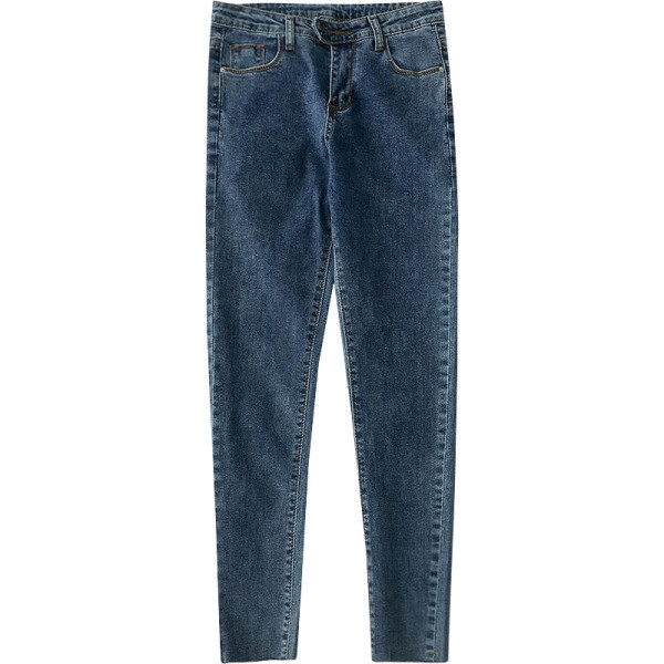 Női farmer kék színben, magas derékkal és zsebekkel