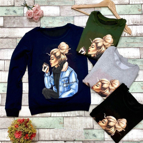 Kétrészes női napi szett fekete és szürke színben