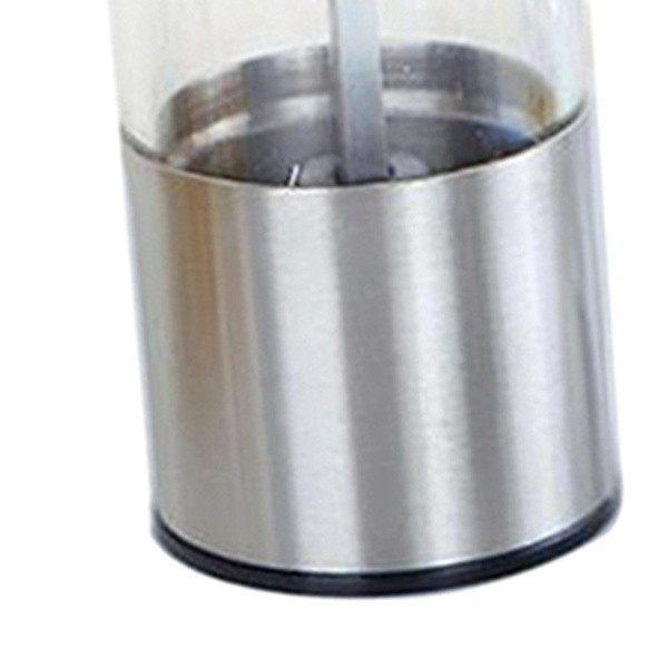 Rozsdamentes kézi daráló sóval és borssal ezüst színben