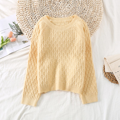 Alkalmi női téli pulóver ovális nyakkivágással, különböző színekben