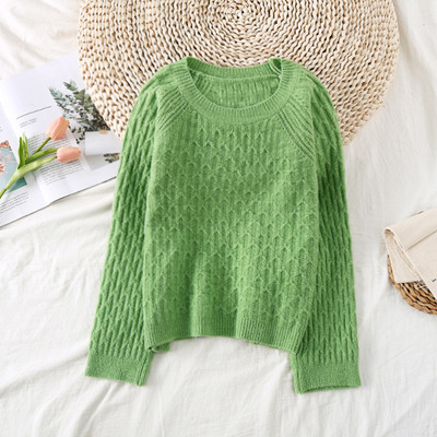 Alkalmi női téli pulóver ovális nyakkivágással, különböző színekben