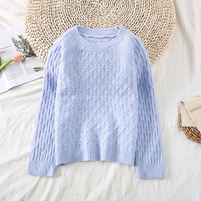 Alkalmi női téli pulóver ovális nyakkivágással, különböző színekben