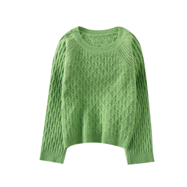 Alkalmi női téli pulóver ovális nyakkivágással, különböző színekben