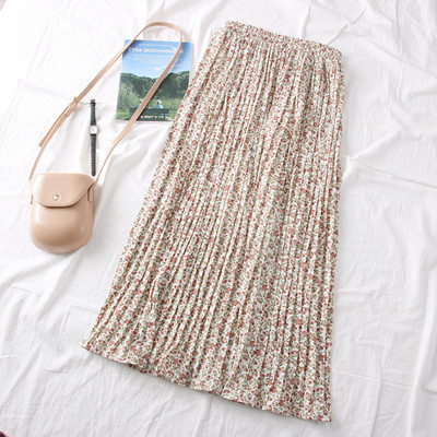 Női rakott szoknya több színben virágos motívumokkal